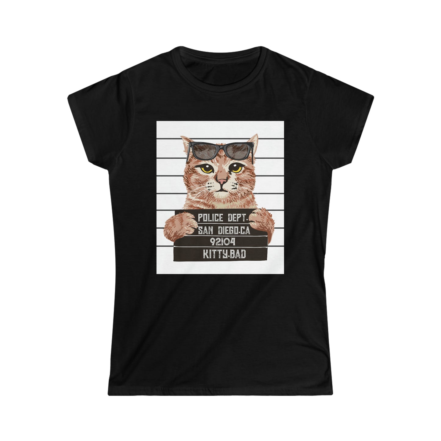 Bad Kitty Women's Softstyle Tee – Softstyle Cat Graphic T-Shirt