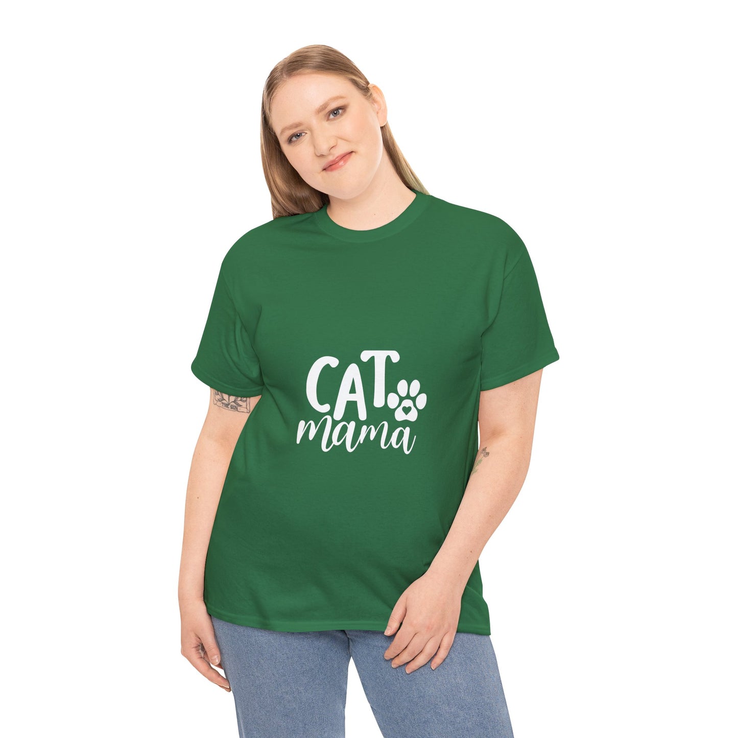 Cat Mama Unisex Heavy Cotton Tee – Softstyle Cat Graphic T?Shirt
