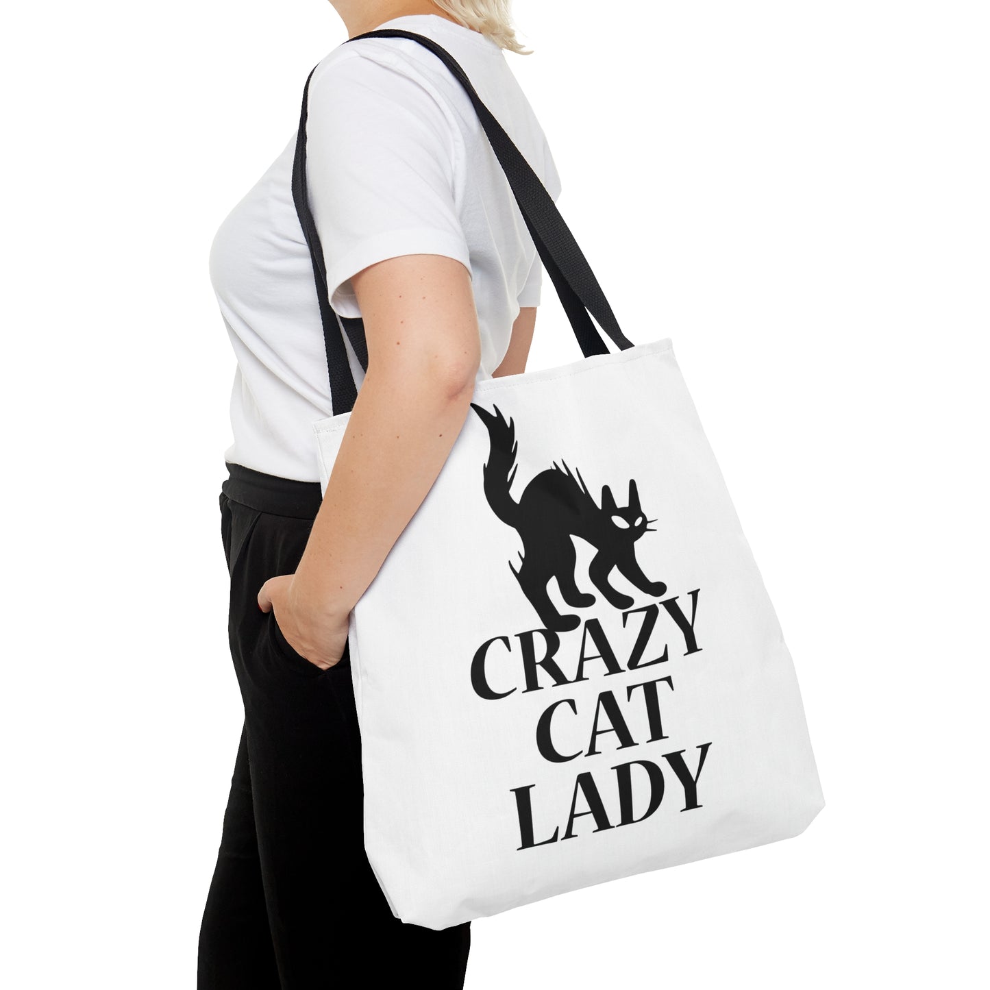 Carry Your Catnip in This Crazy Cat Lady Tote Bag – Durable Cat Lover Tote Bag