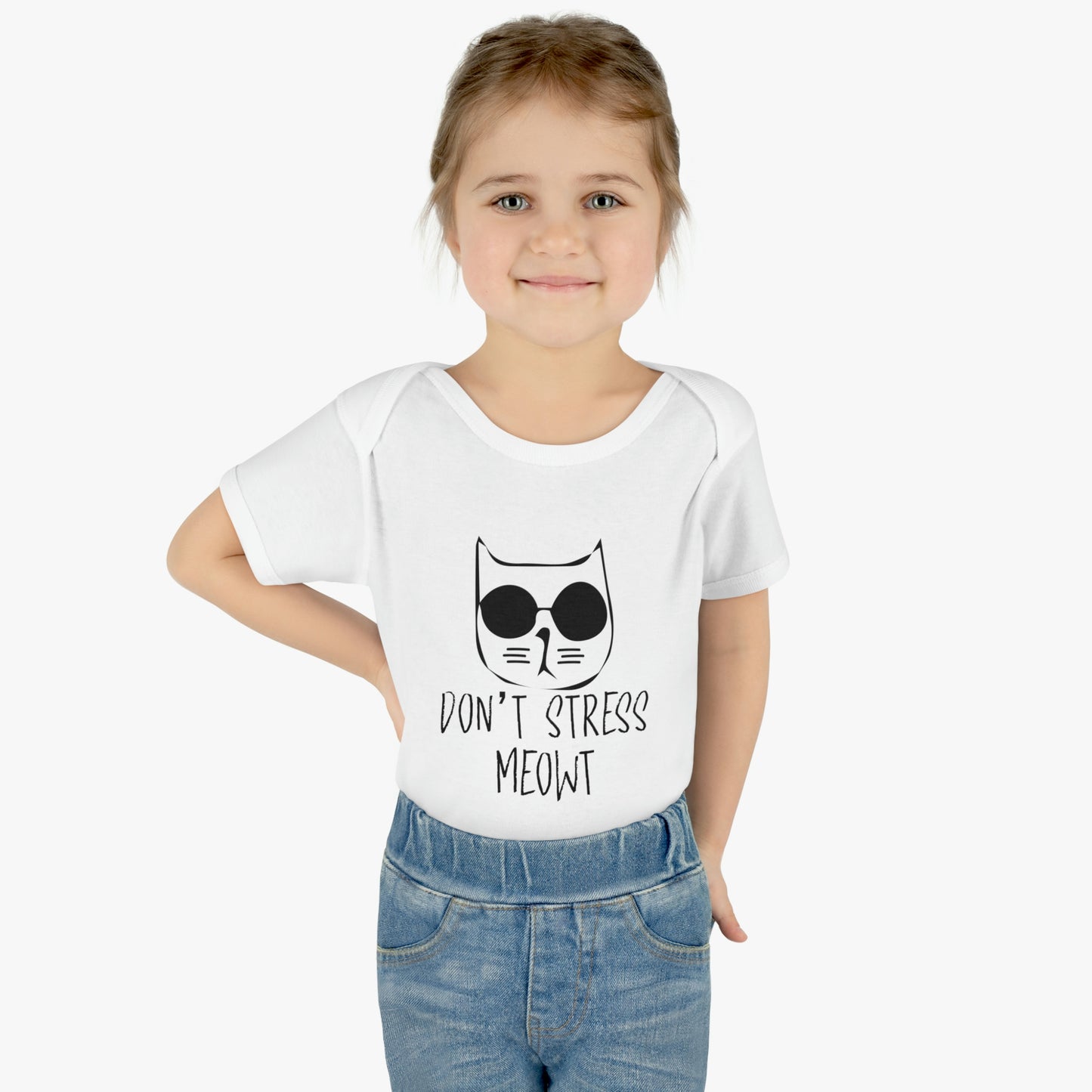 Don't Stress Meowt Infant Baby Rib Onesie – Cat Lover Gift