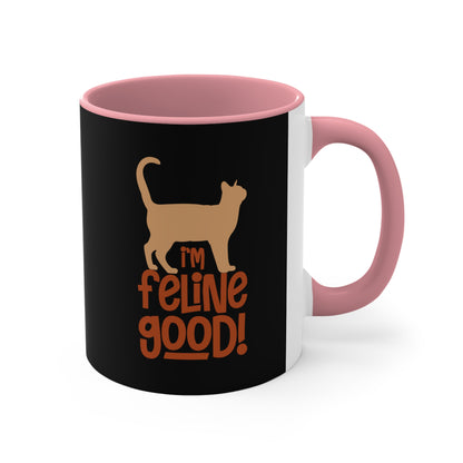 Feline Good Accent Coffee Mug, 11oz