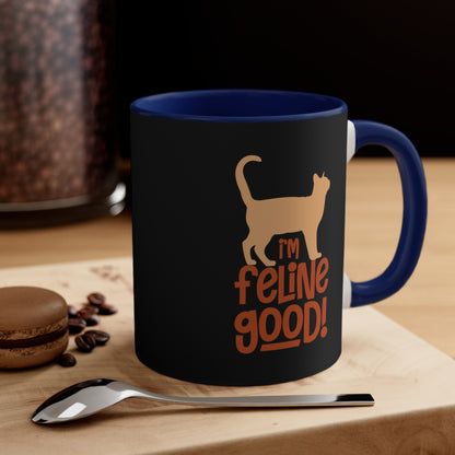 Feline Good Accent Coffee Mug, 11oz