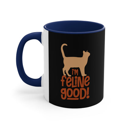 Feline Good Accent Coffee Mug, 11oz