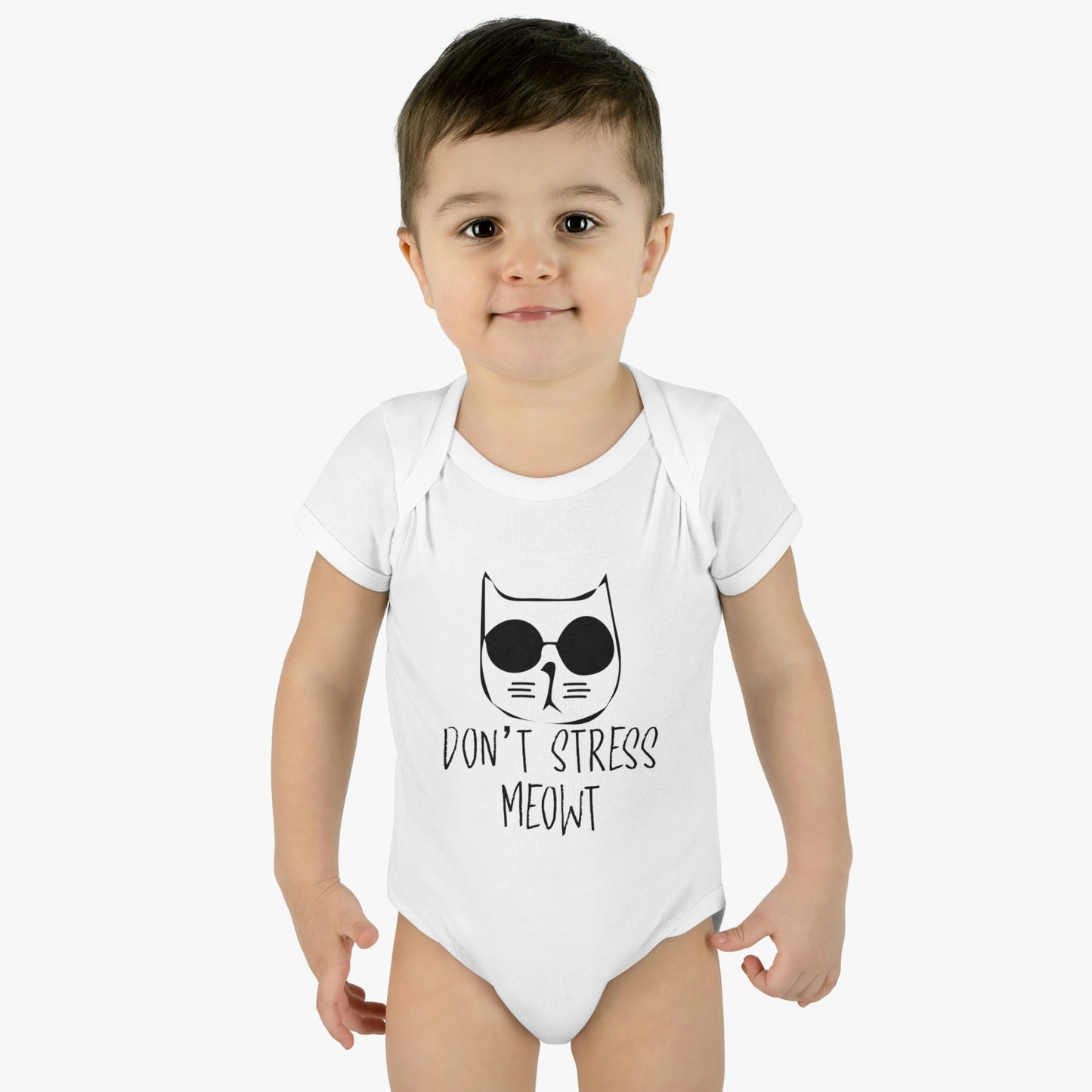 Don't Stress Meowt Infant Baby Rib Onesie