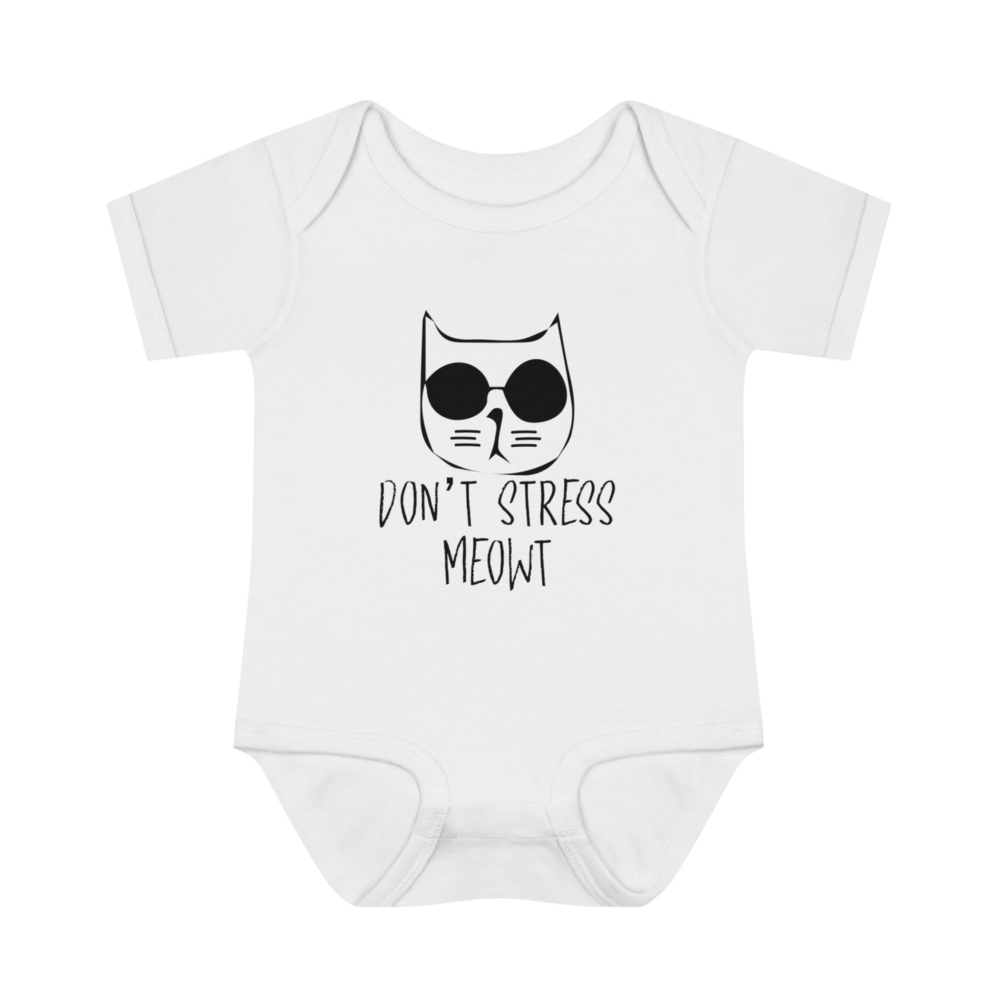 Don't Stress Meowt Infant Baby Rib Onesie